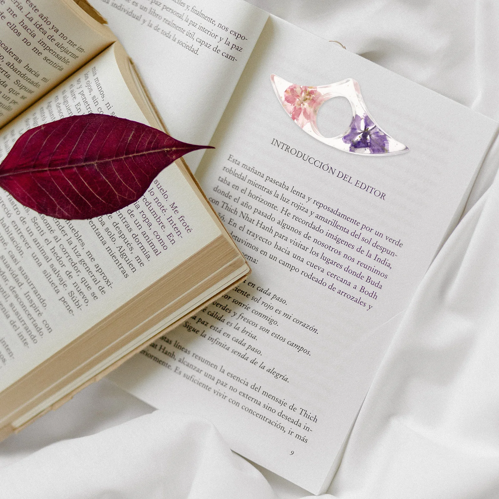 

Creative Resin Thumb Page Floral Bookmark Opener Holder For Reading Aid Portable Bookmark For Teachers Students