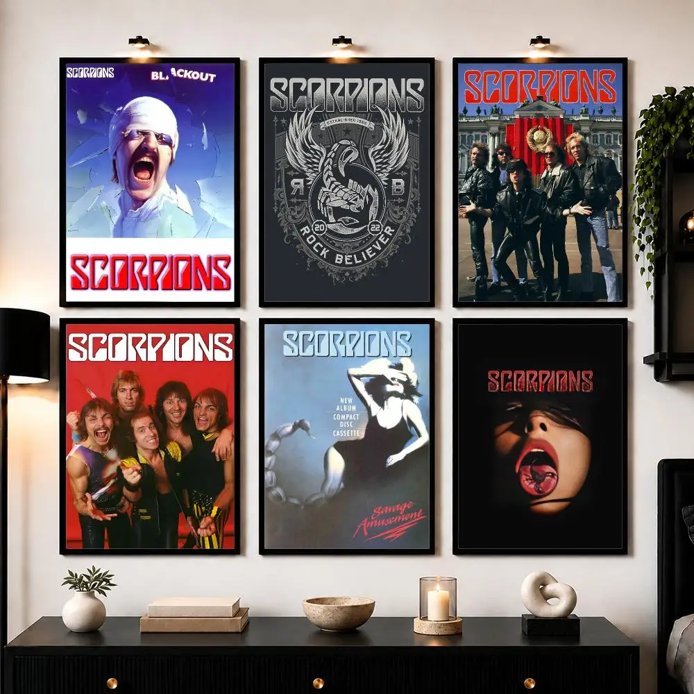 S-ScoRpiOns Cover Poster Wall Art Sticker For Living Bedroom Bar Home Decor Mural Painting Decoration