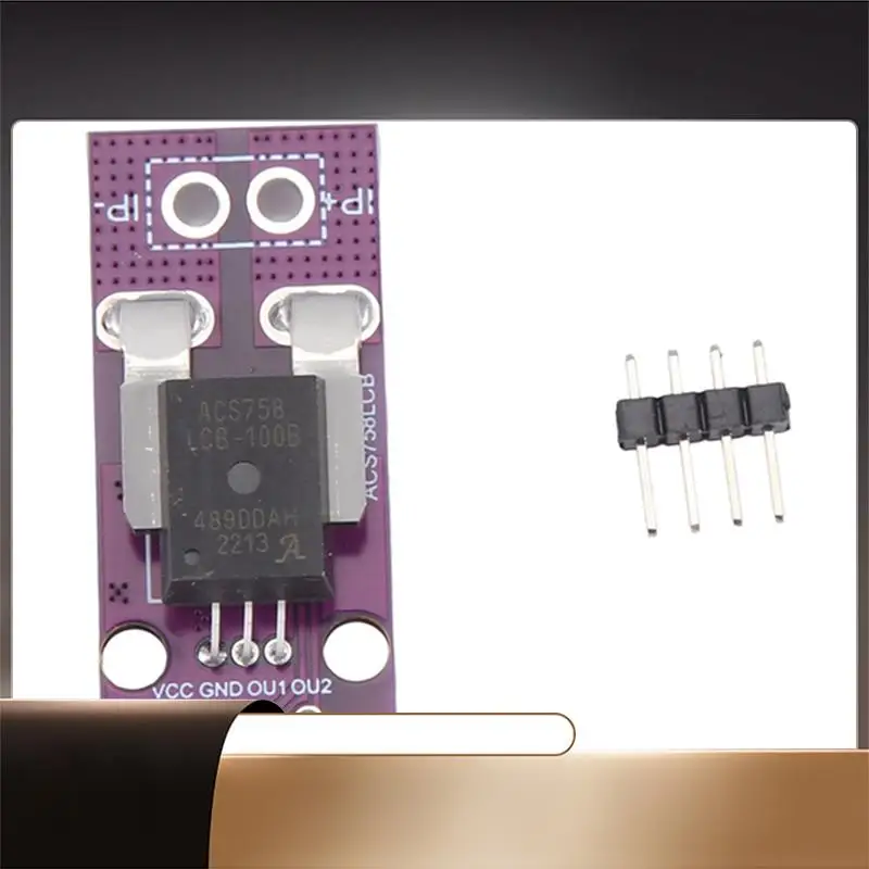 

ACS758 ACS758LCB-050B Модуль тока Линейный датчик тока Холла PFF-T Обнаружение тока 3-5 В 100 А Простая установка-N35R