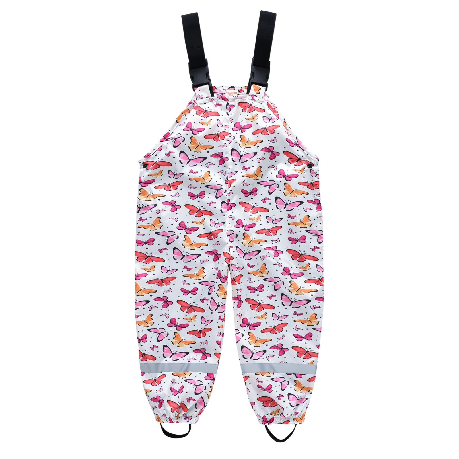 New Children\'s Cute Printed Straps Adjustable Suspenders Boys Girls Rain Pants
