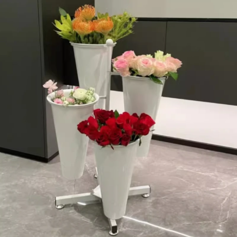 2pcs Artificial And Fresh Flower Vase Showcase Home Wedding Table Centerpieces Refrigerated Display Racks for Floral Decorations