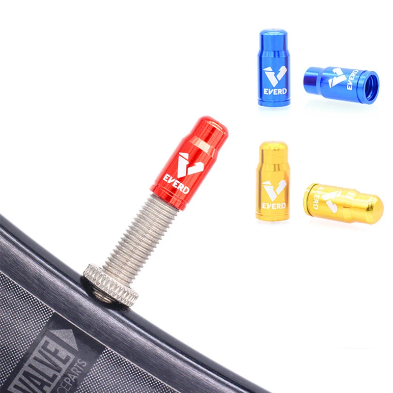 RISK Road Bicycle Valve Nut With Washer 2 Valve Cap Set MTB Road Bike Presta Tire Valve Fixed Nut Cycling Protection Accessories