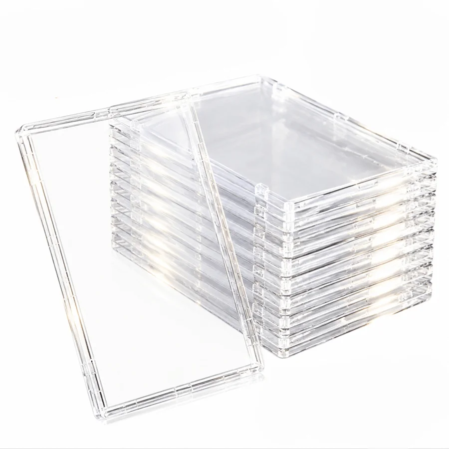 4/9/20pcs Clear Acrylic Card Display Cases Hard Plastic Protective Holders for Trading Cards Photos Collectibles Lightweight XJM
