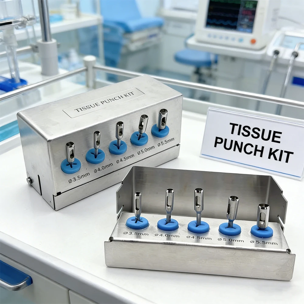 

Набор из 5 стоматологических имплантационных боров с тканевым перфоратором для имплантации, хирургический инструментарий из нержавеющей стали