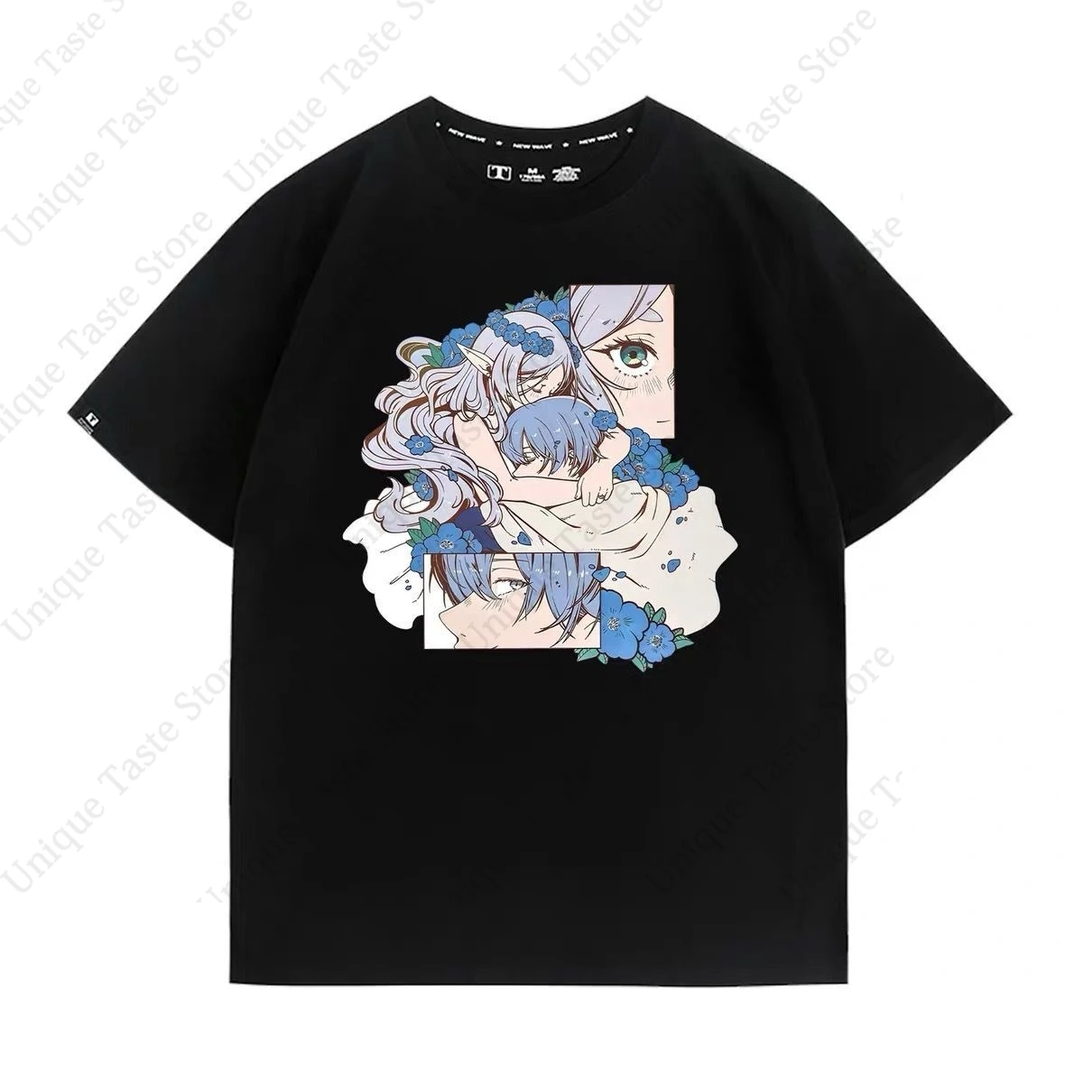 ‌Frieren Beyond Journeys End T Shirt Himmel Frieren Cartoon Print T-shirt Harajuku Women Men Summer Cotton Short Sleeve Tee Tops