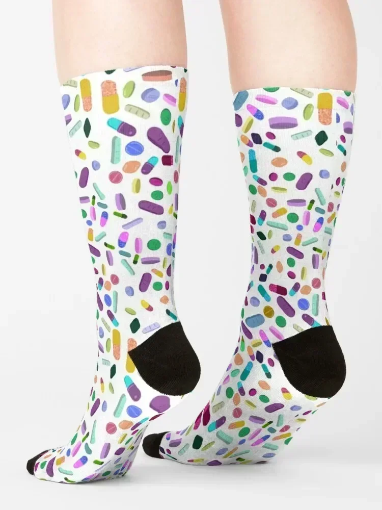 Pill print Socks christmas stocking Antiskid soccer cartoon summer Men Socks Women's