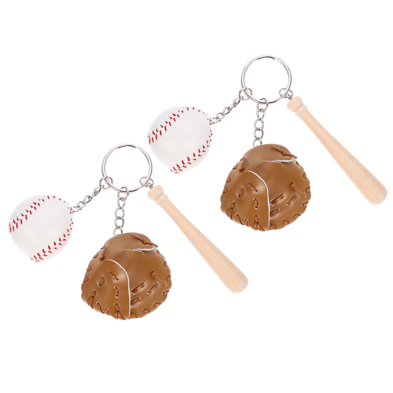 Porte-clés de Baseball élégant, 2 pièces, accessoire bon goût, Mini conception de chauve-souris, cadeau parfait pour les Festivals, Style quotidien