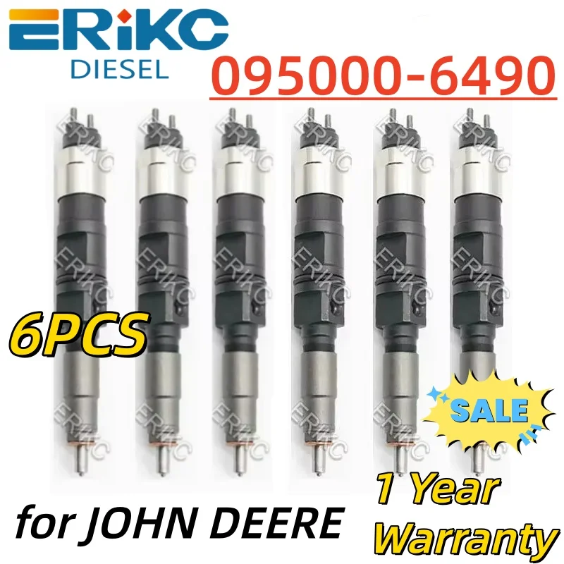 

6PCS Diesel Injector 095000-6490 095000-6491 Fuel Injector Assembly RE529118 RE524382 for JOHN DEERE D7430 Engine 6068HL482