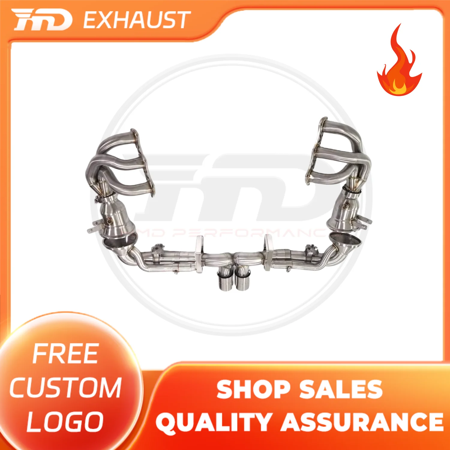 

HMD Stainless steel Exhaust System Performance Catback And Headers for Porsche 911 992 GT3 Muffler With Valve Catless Downpipe
