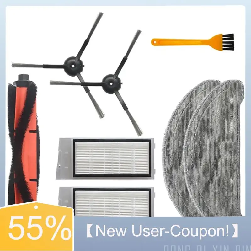 A60T Effortless For Roidmi Eve Plus SDJ01RM Robotic Vacuum Cleaner Accessory Mop Cloth Hepa Filter Main Brush Side Brush Accesso