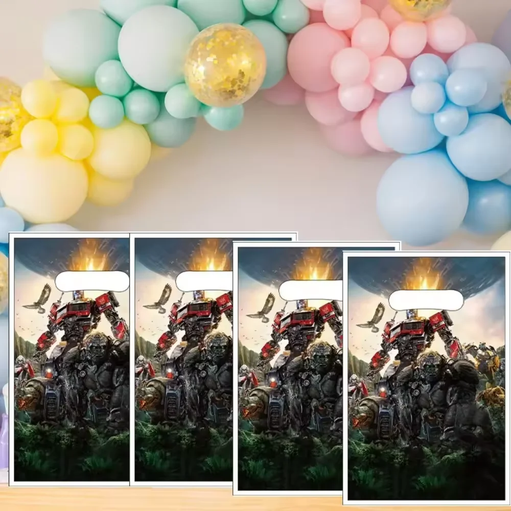 Cartoon Transformation Gift Bags Birthday Decoration Robot Biscuit Package Candy Bag Baby Shower Kids Gifts For Party Supplies view 4