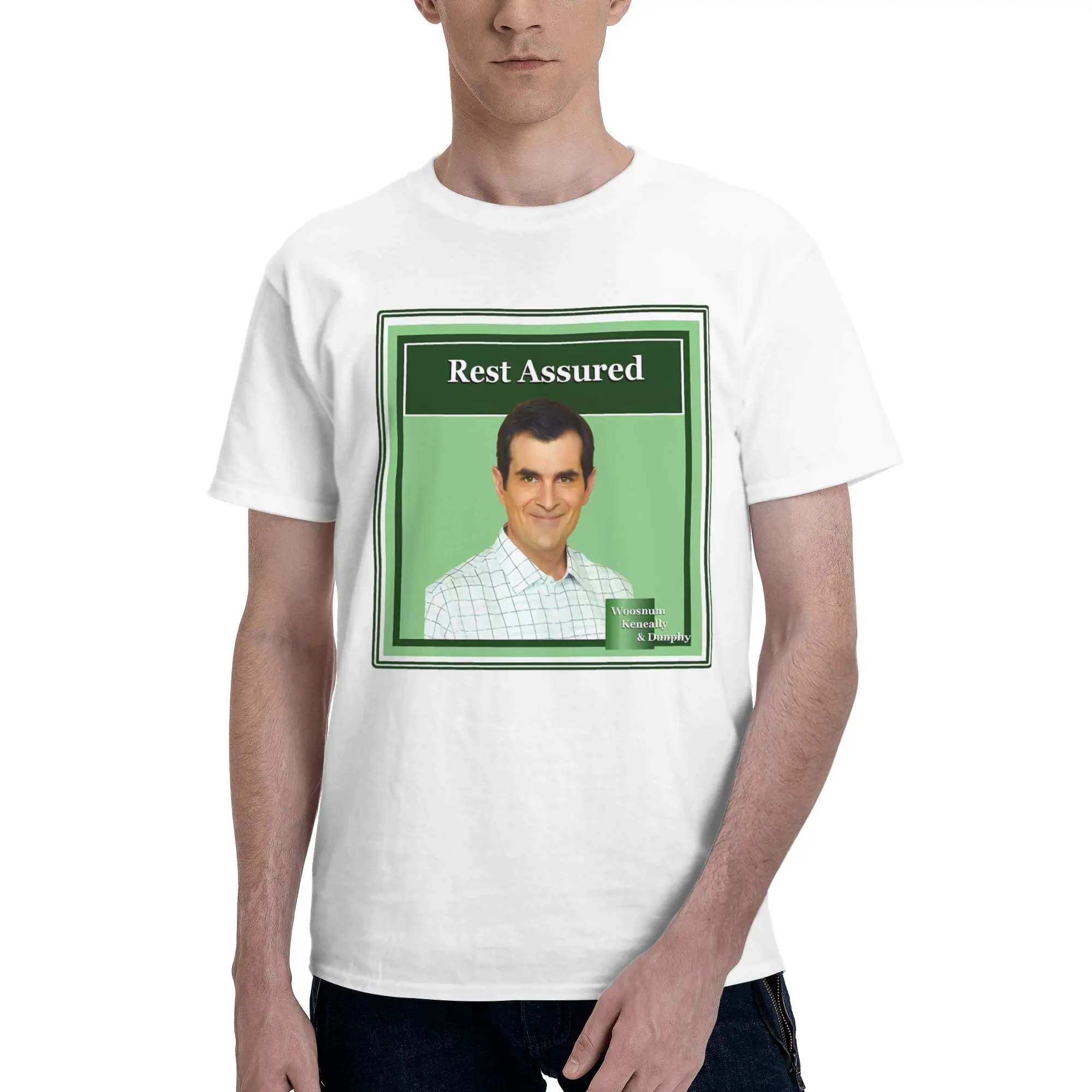 Phil Dunphy rest assured American Retro Reversible T-shirt Fresh And Versatile Cotton Tee