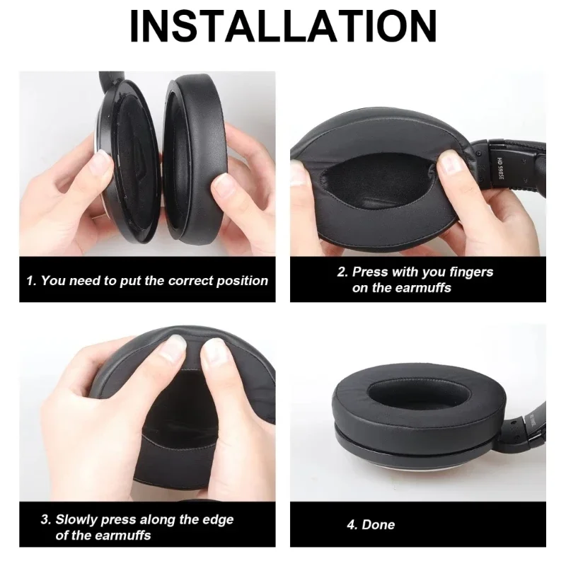 وسائد هلام التبريد لـ HD598 599 سماعات الرأس لينة جليد أذن بارد مع عزل الضوضاء لارتداء وقت طويل