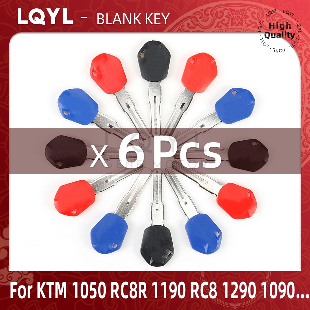 

6Pcs New Blank Key Motorcycle Replace Uncut Keys For KTM 1050 RC8R 1190 RC8 R 1290 SUPER DUKE ADV Adventure Embry Uncut Blade