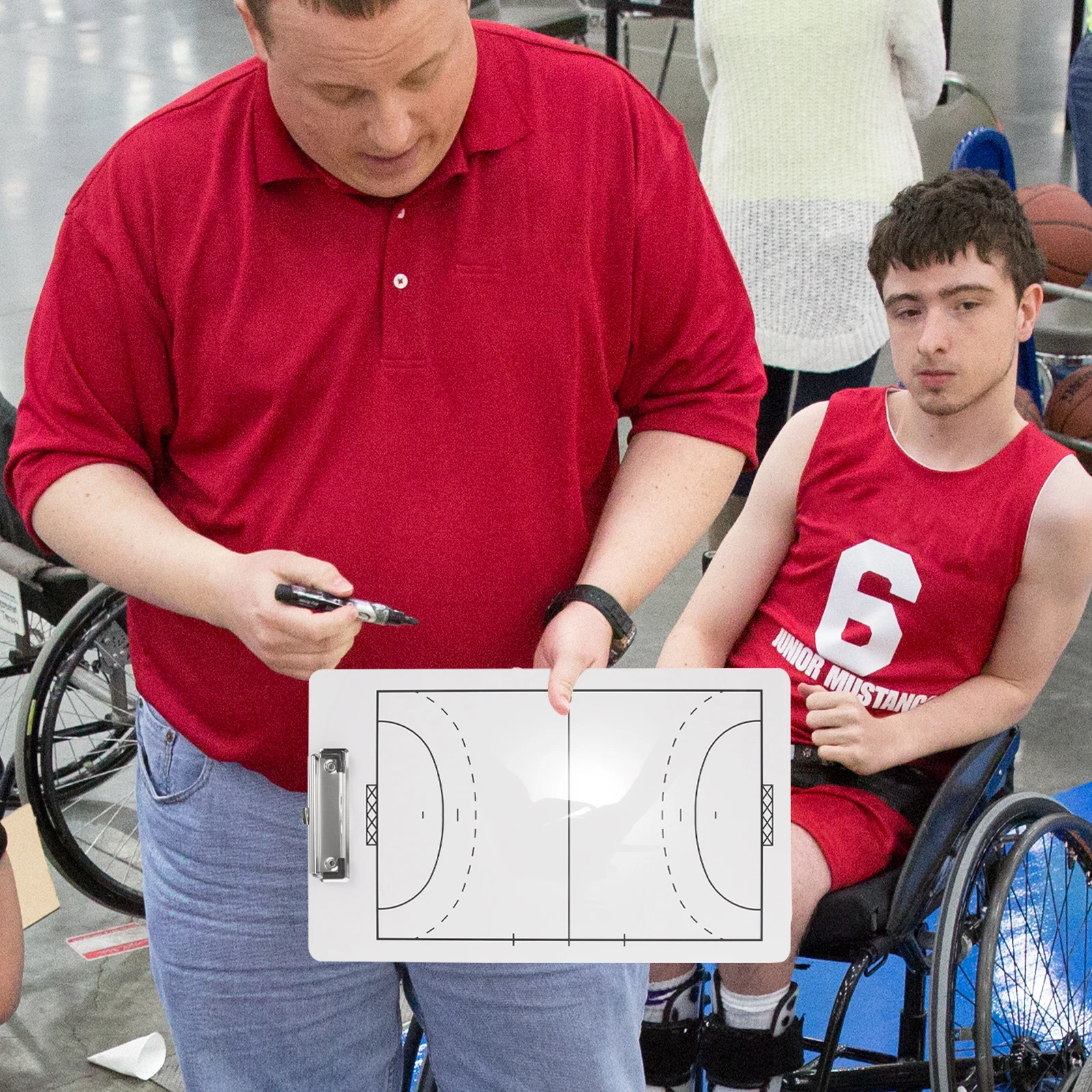 プロバスケットボールコーチングボードキット ドライワイプ戦術クリップボード チームトレーニング ハンドボール用