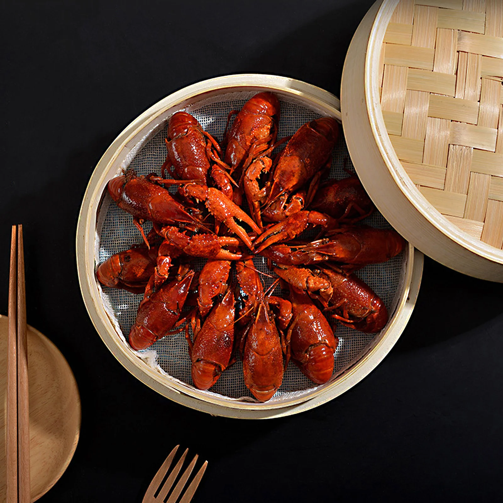 

2Pcs Bamboo Steamer 18cm Cover Eco-Friendly Moisturizing Non-Deformable Wear-Resistant Home Kitchen Cooking Tools Buns