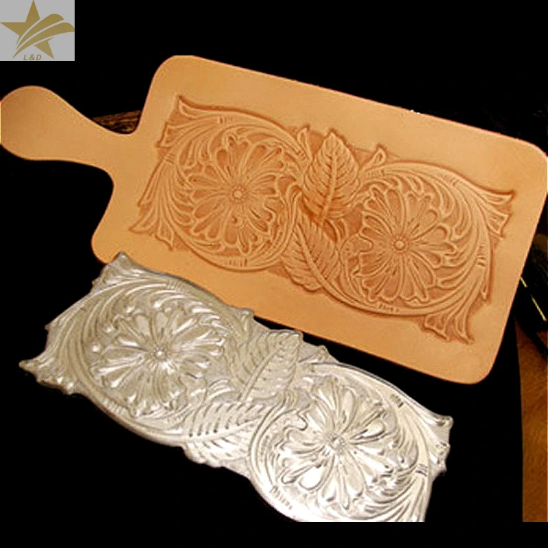 

3D Vintage Flower Leather Embossing Stamp Tool, Aluminum Alloy Carving Mold Leather Craft Tool Shaping Stamps DIY Wallet