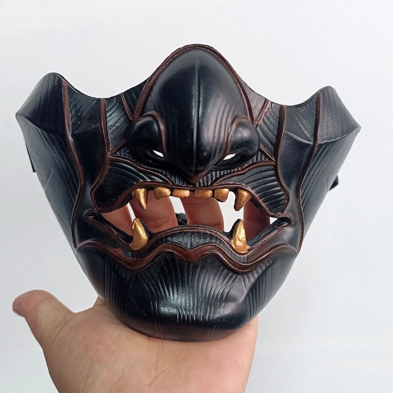 

Comic Show Halloween Cosplay Props Black Half Face Latex Mask Model Party Dance Role-playing Props Cosplay Accessories