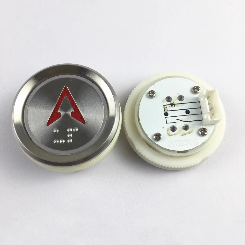 5PCS For Hitachi Elevator Push Button MTD310 MTD331 MTD330 Diameter 37mmDC24V Stainless Steel with Braille/without Braille