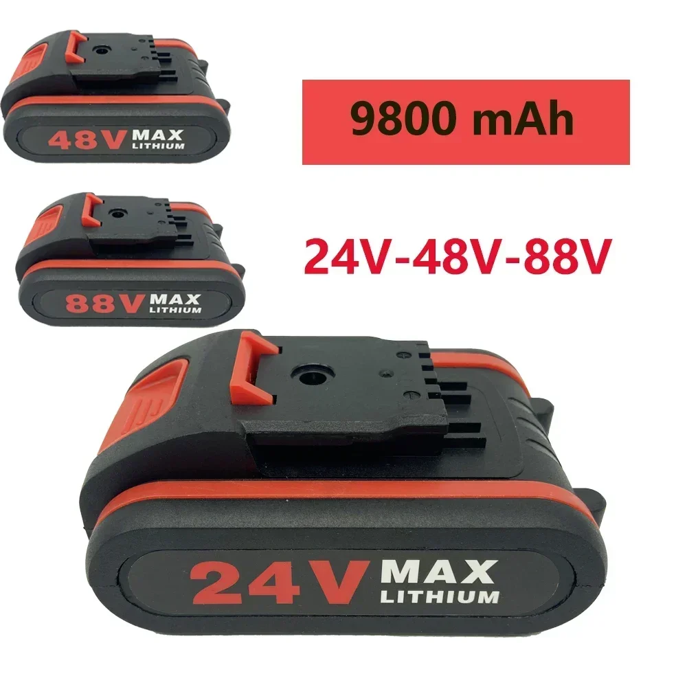 New products, 24V 48V 88V 18650 9800mAh lithium battery, electric tool battery, cordless wrench battery, mini chain saw, electri