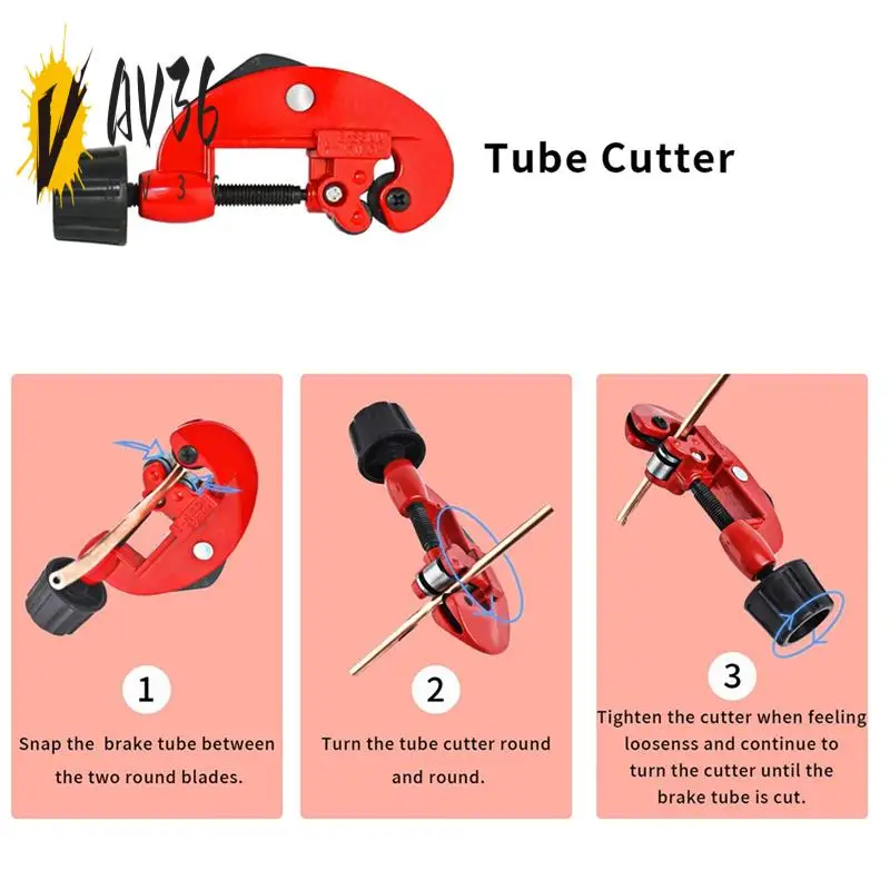 

AV36-1/4 Brake Line - Brake Tubing Kit 25 Ft. With 16 Inverted Flare Fittings And 4 Unions+Double & Single Flaring Tool Kit