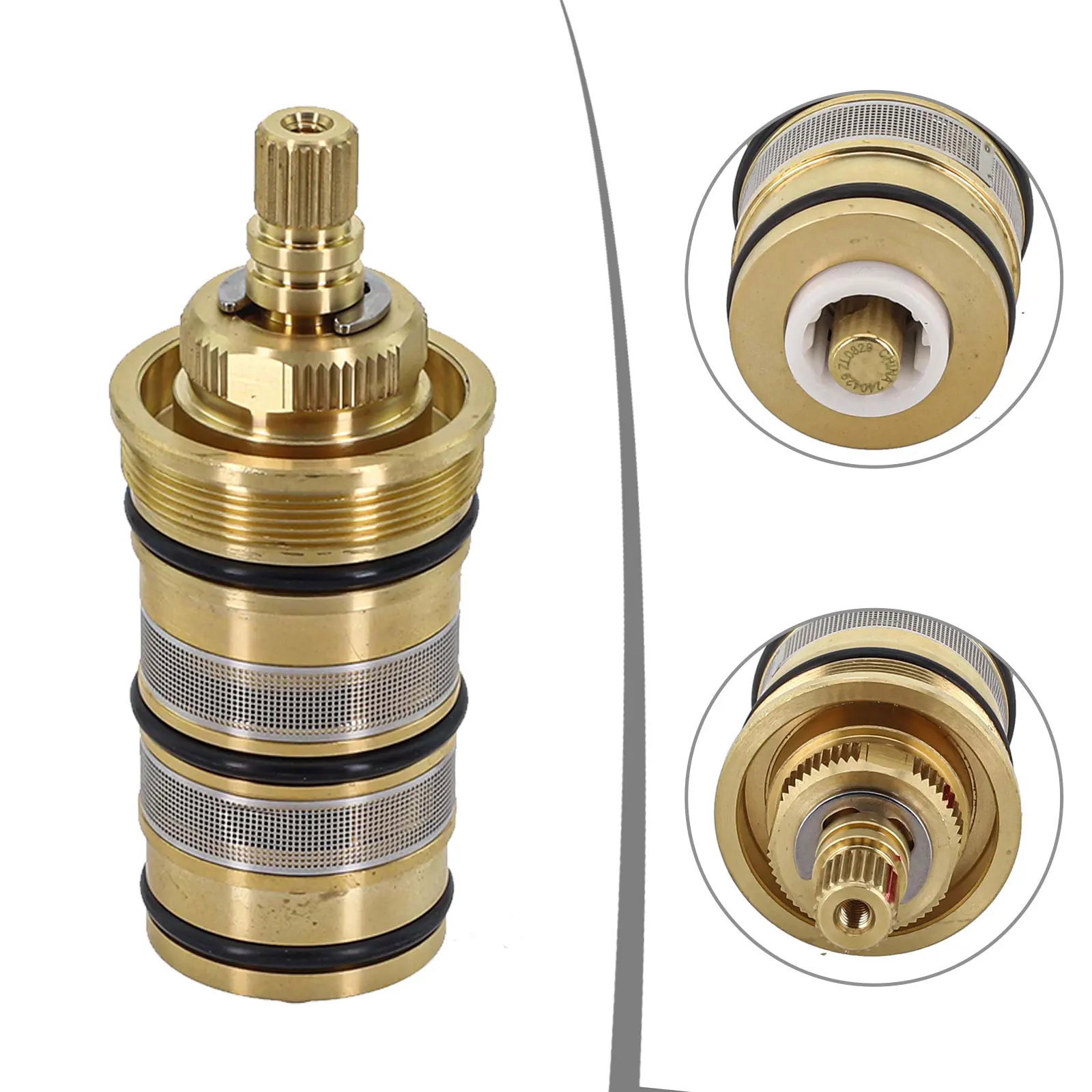 

Brass Replacement Thermostatic Valve Cartridge Shower Mixing Valve Stem Repair Kit Shower Faucet Valve Shower Mixing Valve