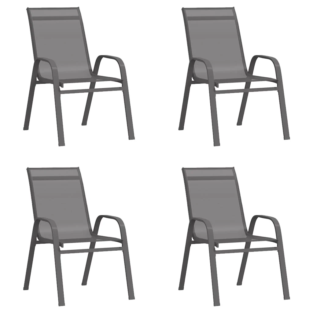 garden chairs 4 pcs /2PCS/ 6 PCS Gray/Brown Textilene fabric