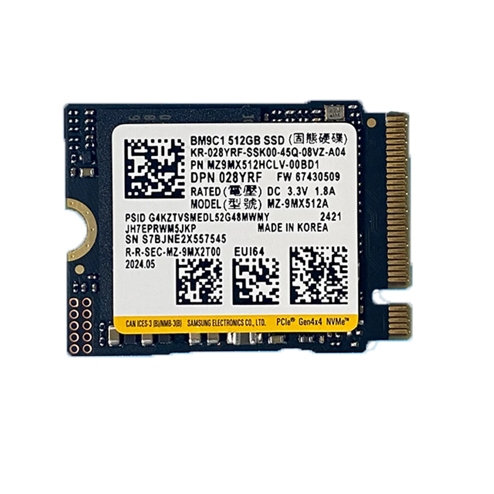 SAMSUNG SSD M.2 2230/2242 NVME Unidad de estado sólido 128 GB/256 GB/512 GB para Xbox Surface Pro Steam Deck Ultrabook Tablet (OEM)