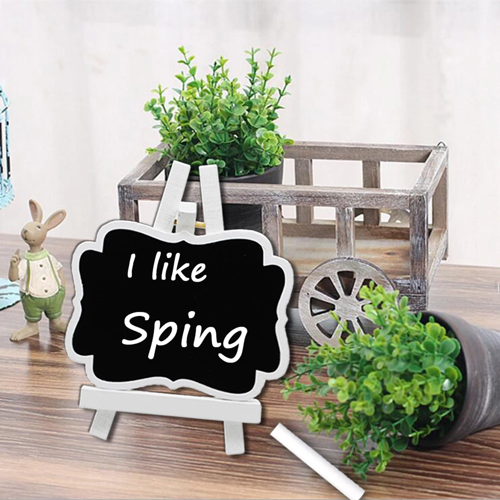 

10 Pcs Small Blackboard Stand Mini Wooden Chalkboard Balckboard Signs Table Decoration