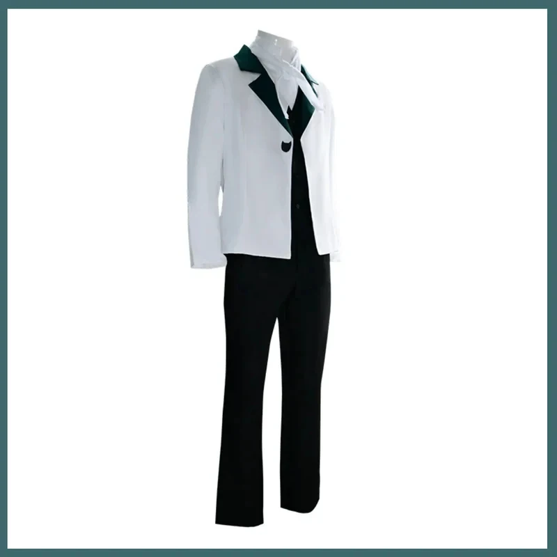 5;e,8\v,5/Anime Bungo Stray Dogs Edgar Allan Poe Cosplay Costume Coat Shirt Trench Cloak Uniform Full Set Wig Man Haf,5'h\8/m' view 6