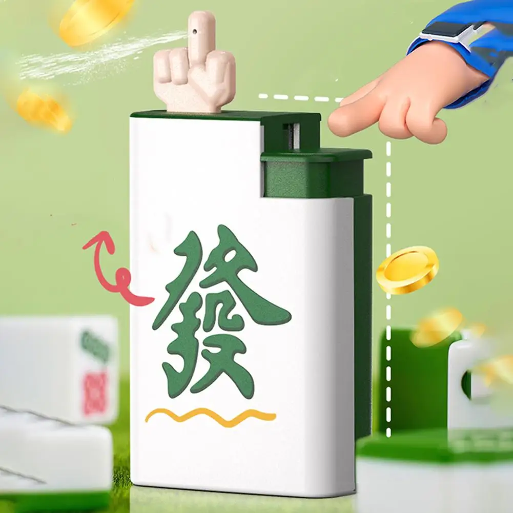 Mahjong Sprinkler Water Spray Lighter New Prank Mini Cartoon Pranker Squirt Water Prop Portable Waterjet Lighter