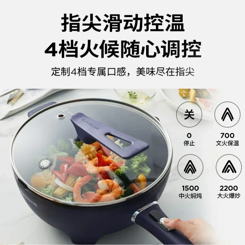 Household electric frying pan. Multifunctional. Also an electric hot pot for frying, steaming and cooking all in one.