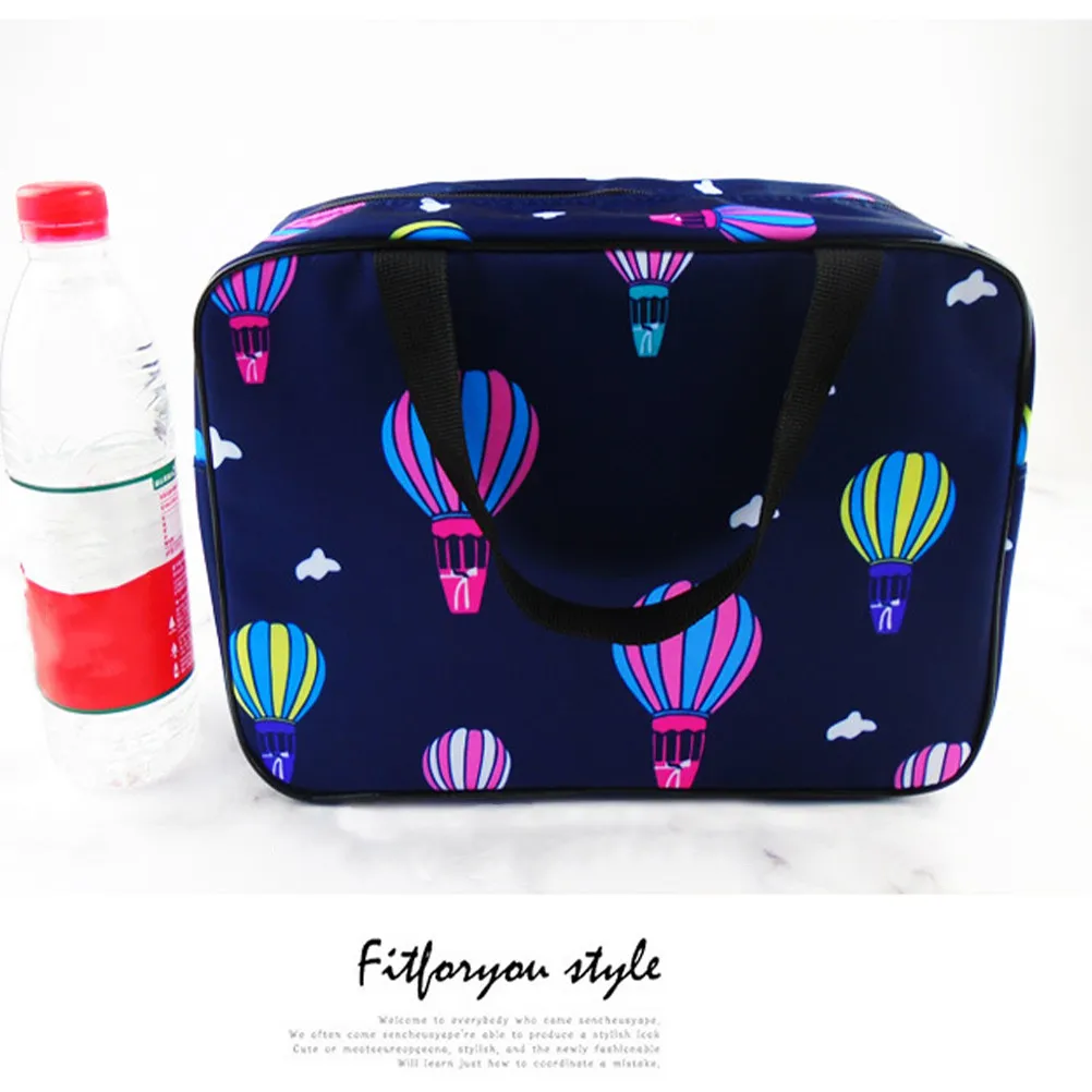 

1Pcs Waterproof Oxford Cloth Foldable Bath Shower Bag Fashion Pattern Design Large Capacity Toiletry Organizer for Travel