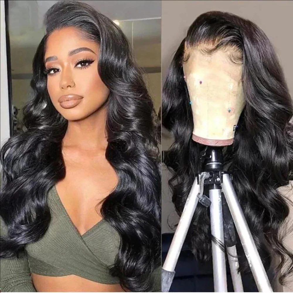 32 34 36 Inches Body Wave Lace Front Wig HD 360 Lace Front Wig Human Hair Wigs For Women Remy Peruvian Hairs With Baby Hair