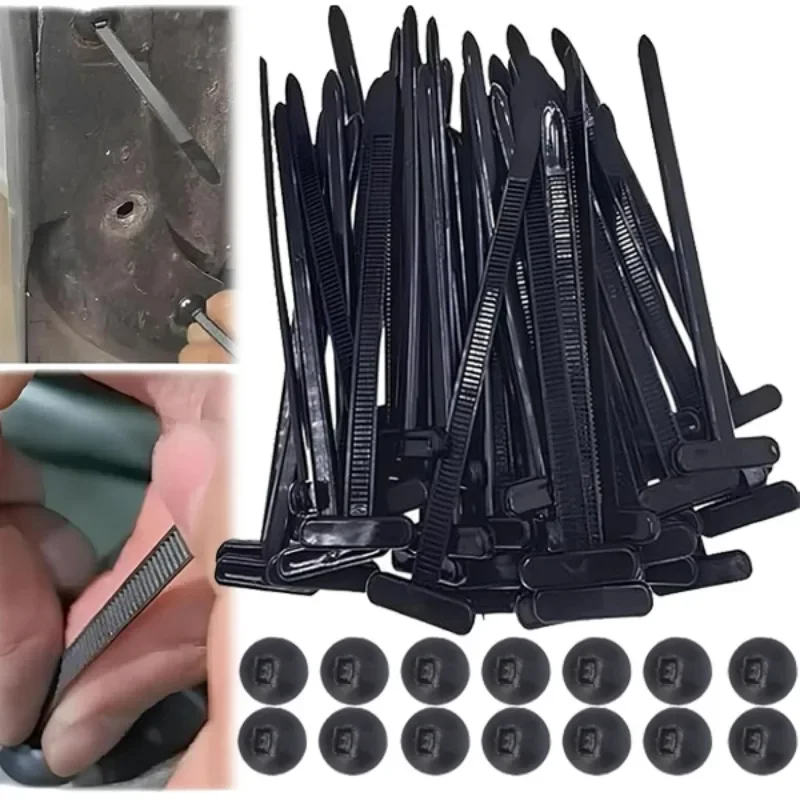 

Нейлоновая универсальная пряжка для кабельной стяжки, сверхмощный самоблокирующийся нейлоновый держатель на молнии, многофункциональные пластиковые кабельные стяжки, ремонт автомобиля