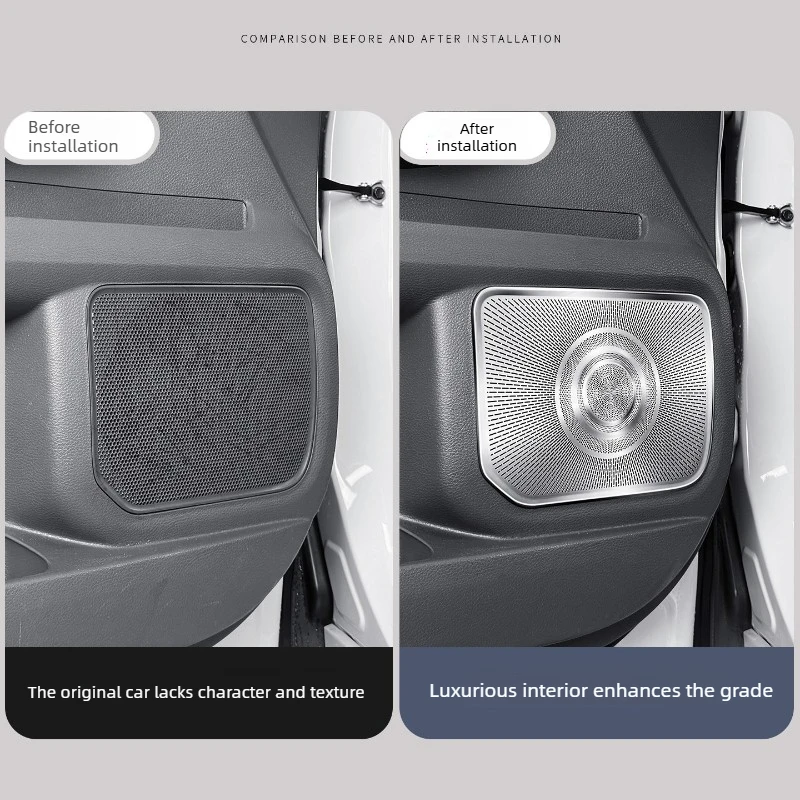 For Toyota Sienna/Granvia: Metal Mesh Speaker Grilles - 2PC Set 3M Adhesive & OEM Fit Interior trim components