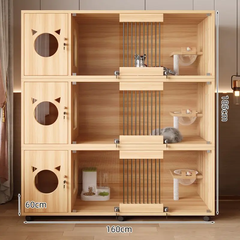 

Household Indoor Solid Wood Display Cabinet House Nest Breeding House Villa