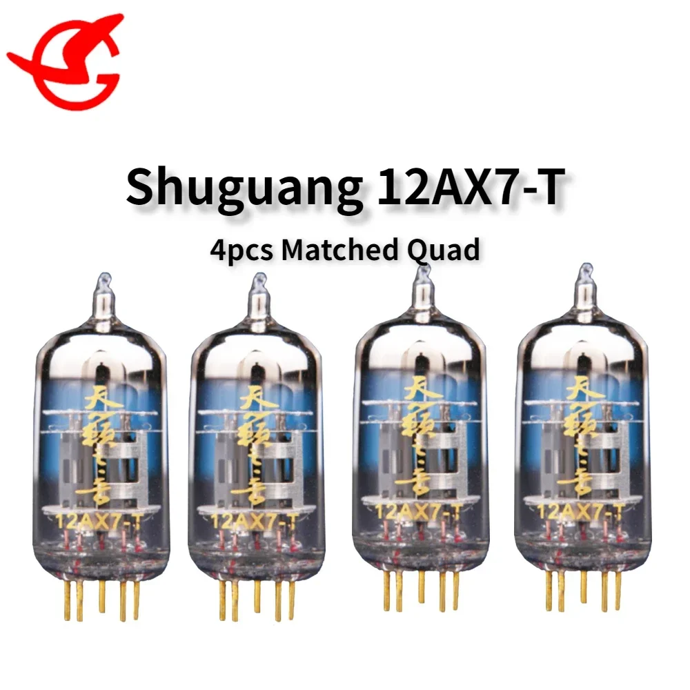 LGBBEI ShuGuang 12AX7-T Vacuum Tube Replaces 12AX7 ECC83 6N4 Electronic Tube for HIFI Audio, Quality Assured Matched Quad