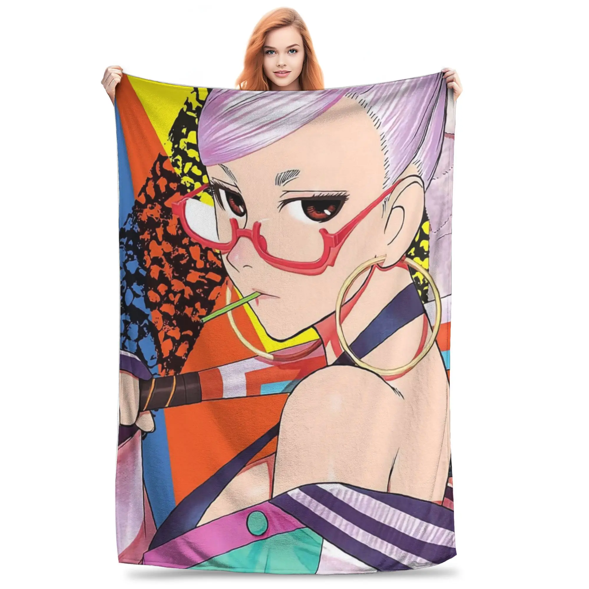 Seiko Ayase Dandadan Blanket  Super Soft Pattern Plush Throw Blanket For Kids Outdoor Flannel Bedspread Bed Cover