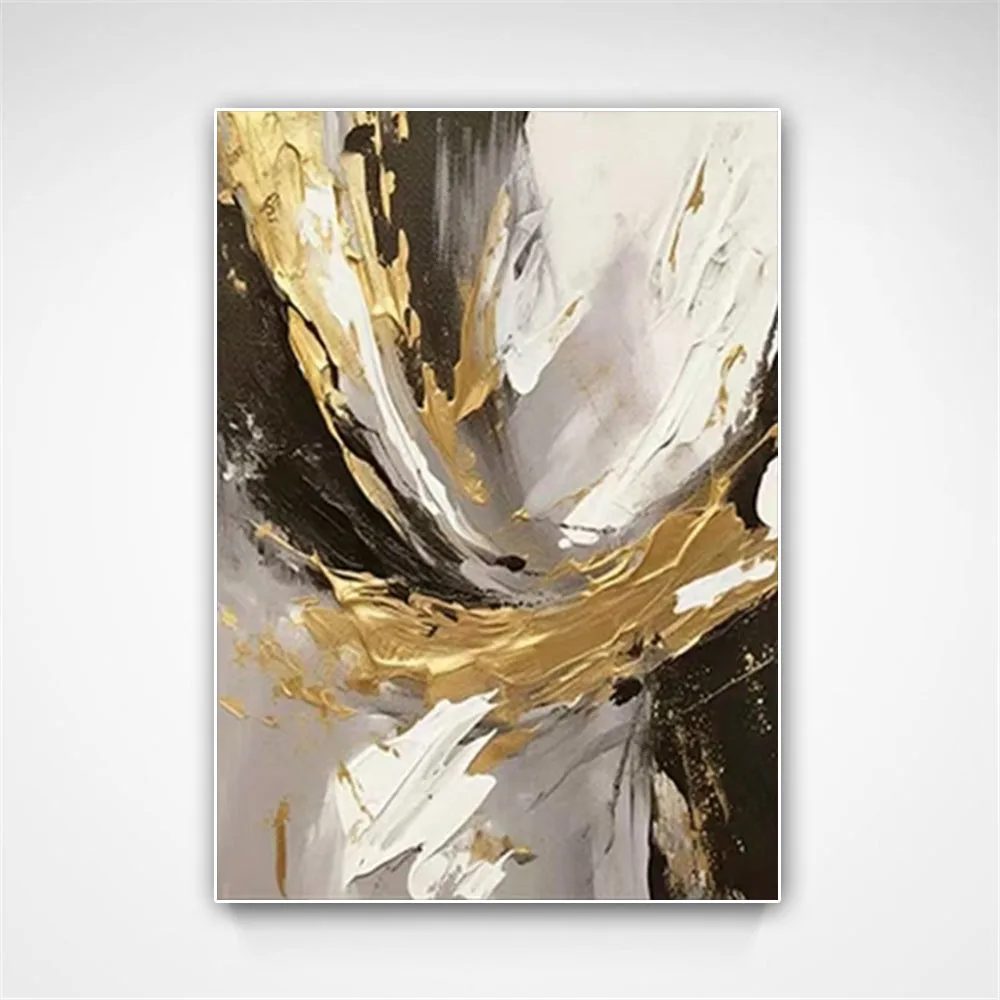 Nordic Hand-Painted Landscape Oil Painting On Canvas Abstract Urban Street Scene Wall Art Pictures Modern Poster Decor Home Gift