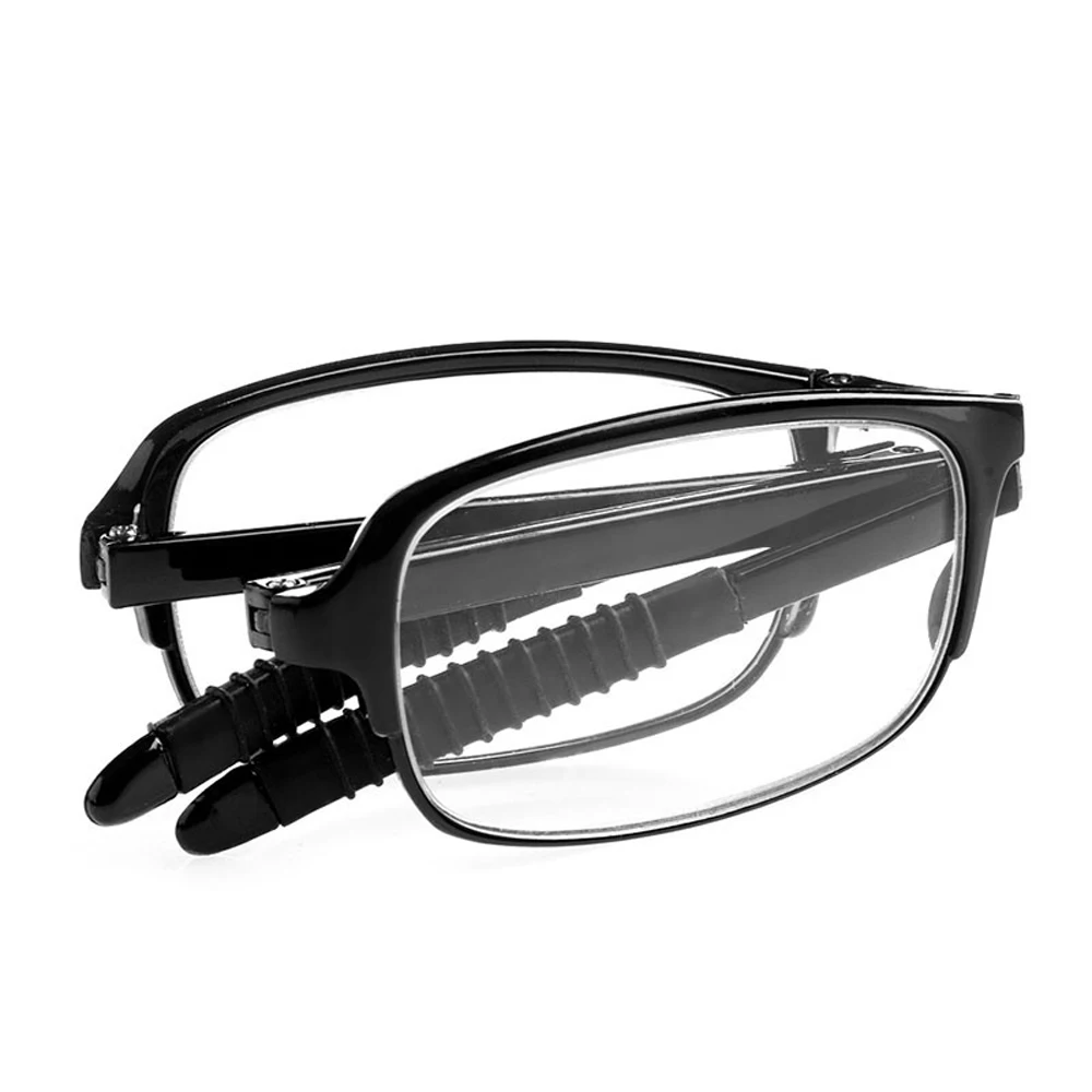 Gafas de lectura plegables ultraligeras con caja para hombres y mujeres, lentes transparentes, gafas cuadradas para presbicia, lupa, gafas graduadas