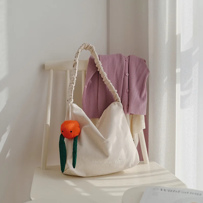 Fun Simple Soft Bag Charm Trendy Ins Japanese Cute Cloth Radish Charm Bag Accessories Personalised Vegetable Lanyard Gift