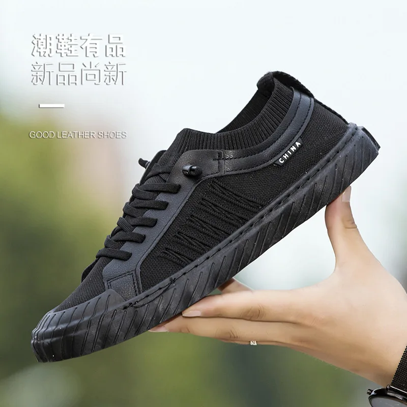 Summer Man Sneakers 2023 New Breathable Mesh Sports Shoes Boys Korean Flat Running Shoes Male Casual Shoes Tennis Sneaker