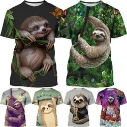 Lovely Sloth 3D Printed T Shirts For Men Women Kids Tops Tees Casual Short Sleeve Animel Pattern Breathable Comfortable T-shirts