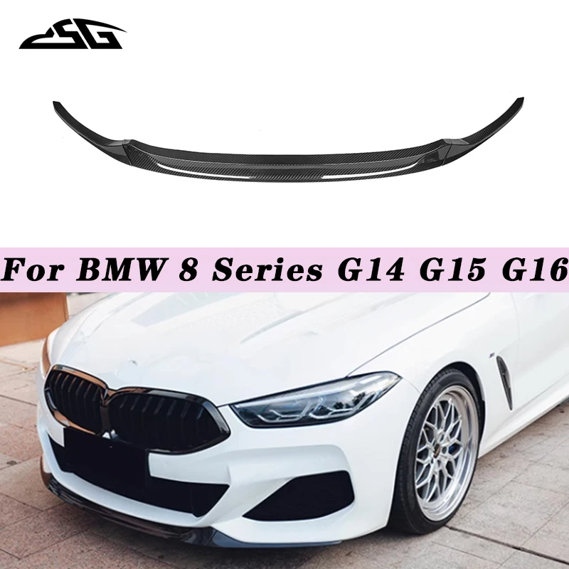 Front Lip For BMW 8 Series G14 G15 G16 840 850 M Sports Carbon Fiber Front Bumper Lip Diffuser Spoiler Splitter Body Kit