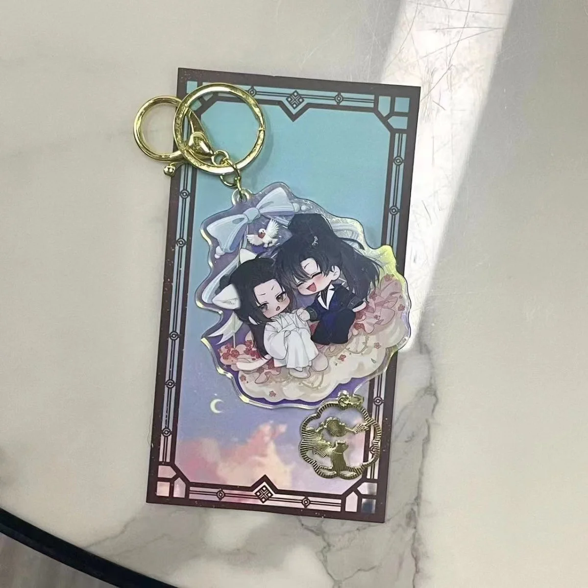 Keychain The Husky and His White Cat Shizun Chu Wanning Mo Ran BL Acrylic Keyring Pendant Jewelry Cosplay Original Kids Gift