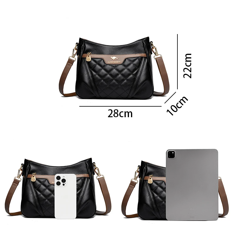 2025 New High Quality Soft Leather Women\'s Handbag Trend Designer Female Crossbody Bag Leisure Wallet Luxury Goods Sac A Main