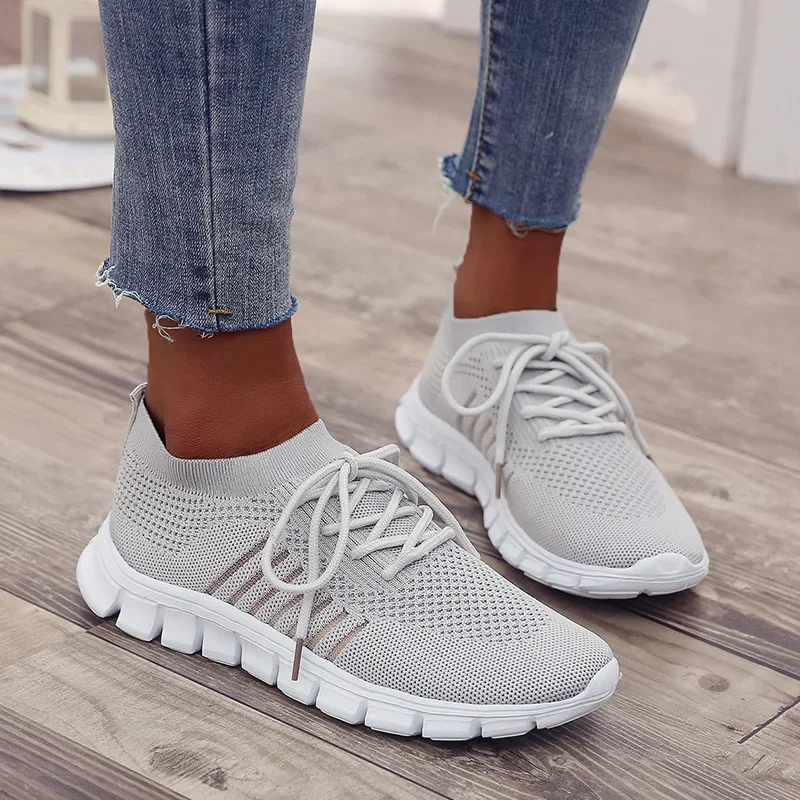 New Fashion Women\'s Shoes Platform Mesh Sneakers Lightweight Breathable Casual Shoes Women\'s Shoes on Offer