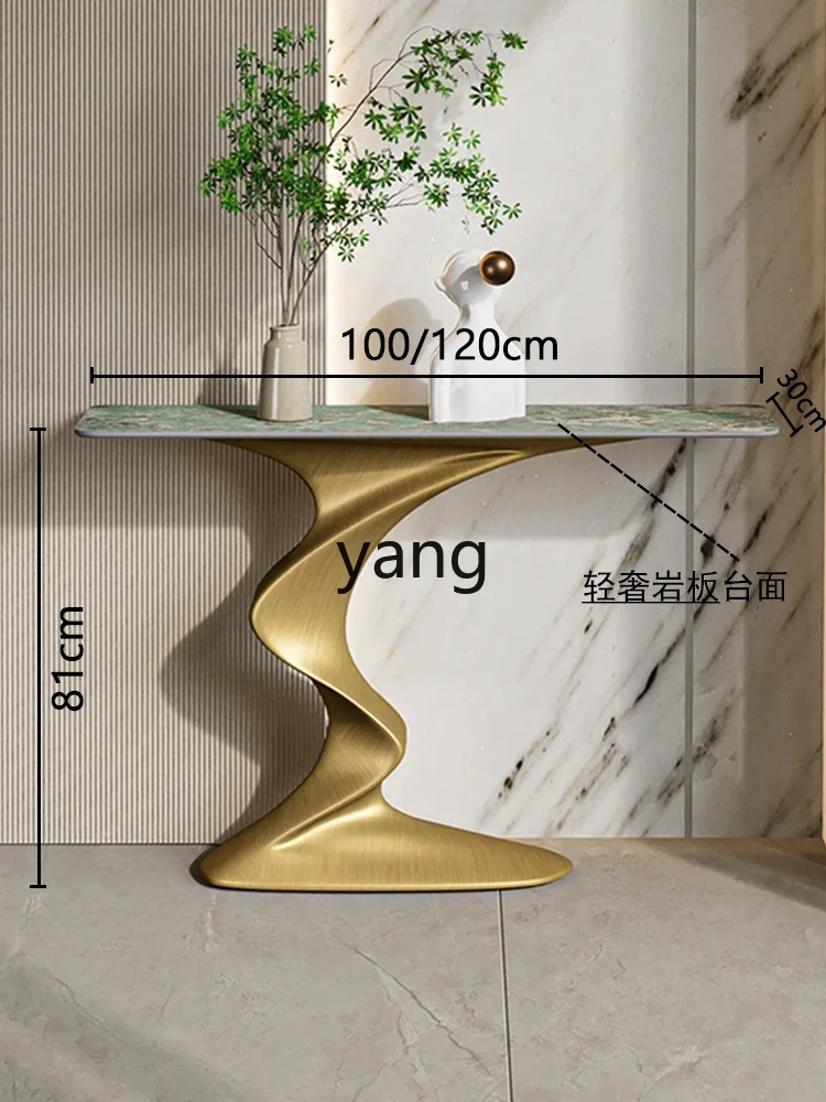 CX light luxury porch cabinet entry living room simple modern Chinese rock slab porch