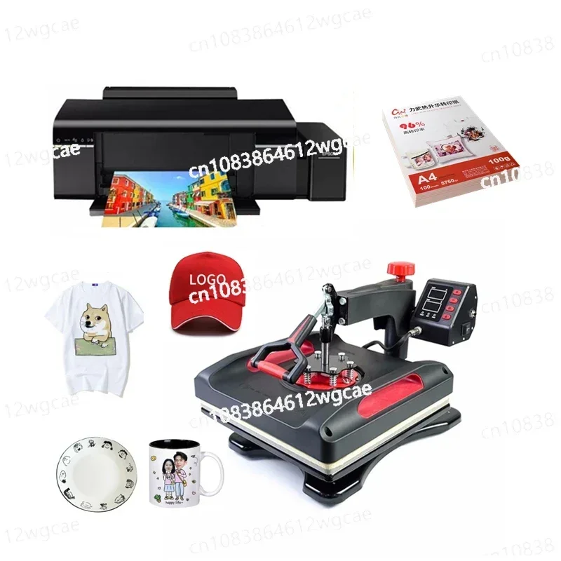 Automatic 8 in 1 Combo Sublimation Printer, Mini Heat Transfer Press Machine, DIY Cap Mug Plate T-Shirts Bottle Phone Case